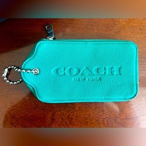 COACH zip card holder keychain!